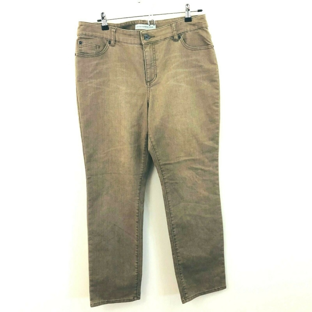Chico's Brown Ultimate Slim Jeans 12 Short